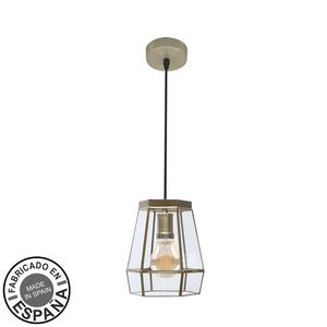 Lampada a sospensione E27 in pelle, dimensioni 18x18 cm; ideale per illuminazione decorativa e ambienti accoglienti. - Product Image 1