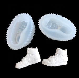 Mini moule en silicone pour chaussures AJ, moule à chaussures en plâtre fait main, moule à bougie, 2 pièces/ensemble - Product Image 2