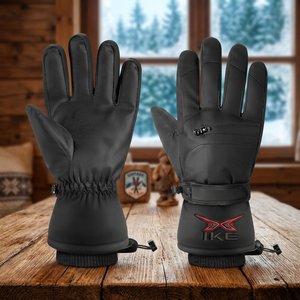 HIKE IMPEX Gants de ski d'hiver chauds pour hommes, imperméables, thermiques, en tissu Oxford, avec fermeture éclair et compatibles écran tactile - Product Image 3