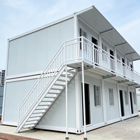 Maison préfabriquée en conteneur, 3 chambres, une salle de bain, 40 pieds, maisons modulaires pliables préfabriquées pour appartement extérieur