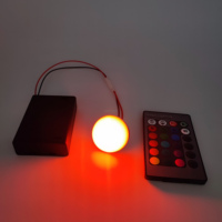 Halbkugel-Lampe mit AA-Batteriebox, LED-Glühbirne, Tragbare Mini-RGB-Laterne, Nachtlicht für Spiegel, Ankleidezimmer und Camping