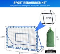 Filet de rebond réglable double face portable et durable pour l'entraînement de football en extérieur