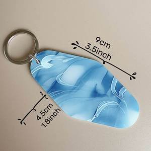 Étiquettes de bagages et étiquettes de chambre vierges en plastique acrylique personnalisées avec protection UV pour impression DTF, en forme de losange pailleté, pour porte-clés de motel - Product Image 2