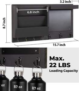 Porta Llaves De Pared <strong>Home</strong> <strong>Decor</strong> Wall Car House Entryway Fender <strong>Key</strong> Ring Organizer and Mail <strong>Key</strong> <strong>Hook</strong> Rack Holder With Shelf - Product Image 2