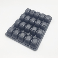 Boîtes à macarons transparentes personnalisées pour 20 macarons, plateau en plastique pour macarons, plateau à clapet avec couvercle, emballage alimentaire