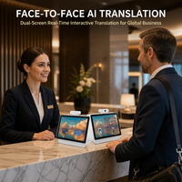 Ordinateur de bureau intelligent tout-en-un avec traduction vocale en temps réel, écran tactile, système d'exploitation Android, disponibilité 24h/24 et 7j/7, design portable, 10,1 pouces