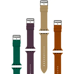Grosir tali jam tangan cerdas silikon, tali jam tangan olahraga 49mm 45mm 38mm untuk jam tangan Apple Seri 9 8 7