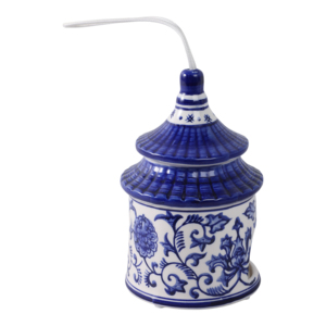 Casetta per Uccelli in Ceramica a Forma di Pagoda, Design Blu e Bianco, per Decorazione da Giardino, Esterni, Finestre e Pavimenti - Product Image 3