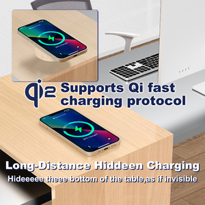 Nhà máy 10 mét được xây dựng trong đồ nội thất sạc khoảng cách máy tính để bàn ẩn điện thoại di động sạc nhanh dưới bảng vô hình sạc không dây - Product Image 4