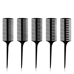 Custom Rat Tail Hairdressing Antistatic Carbon Fiber Comb Parting Plastic Antistatic Comb Heat Resistant for Salon Professional