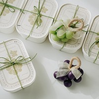 Bougie parfumée personnalisée en forme de raisin, boîte cadeau, faite à la main en cire de soja, réaliste, fantaisie, créative, pour Noël, anniversaire, mariage, maison