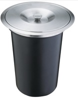 Poubelle de cuisine en acier inoxydable brossé 8L avec comptoir caché et seau de stockage intégré pour déchets