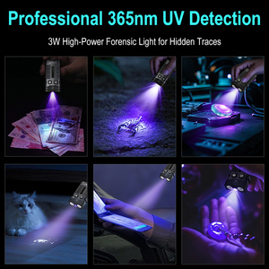 Boruit Ev20 Nhỏ Cao Lumen Đa Chức Năng 365 UV Edc Mini <span class=keywords><strong>LED</strong></span> Đèn Pin Sạc USB Sạc Keychain Torch Ánh Sáng - Product Image 5