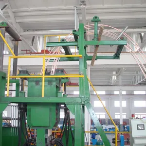 Copper rod upward continuous casting and rolling machine