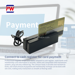 Lecteur de cartes à bande magnétique professionnel DuPont Mini 123 MSR90 avec interface USB 2.0 en ABS pour caisses enregistreuses et cartes bancaires/de membre - Product Image 1