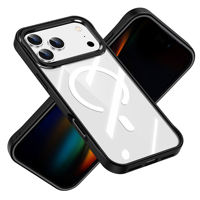 Coque de téléphone de charge sans fil en acrylique magnétique de luxe personnalisée pour iPhone 17 Pro Max
