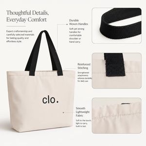 Bolsa de Tela de Algodón Personalizada, Impermeable, Ecológica, de Gran Capacidad, con Logotipo Impreso - Product Image 3
