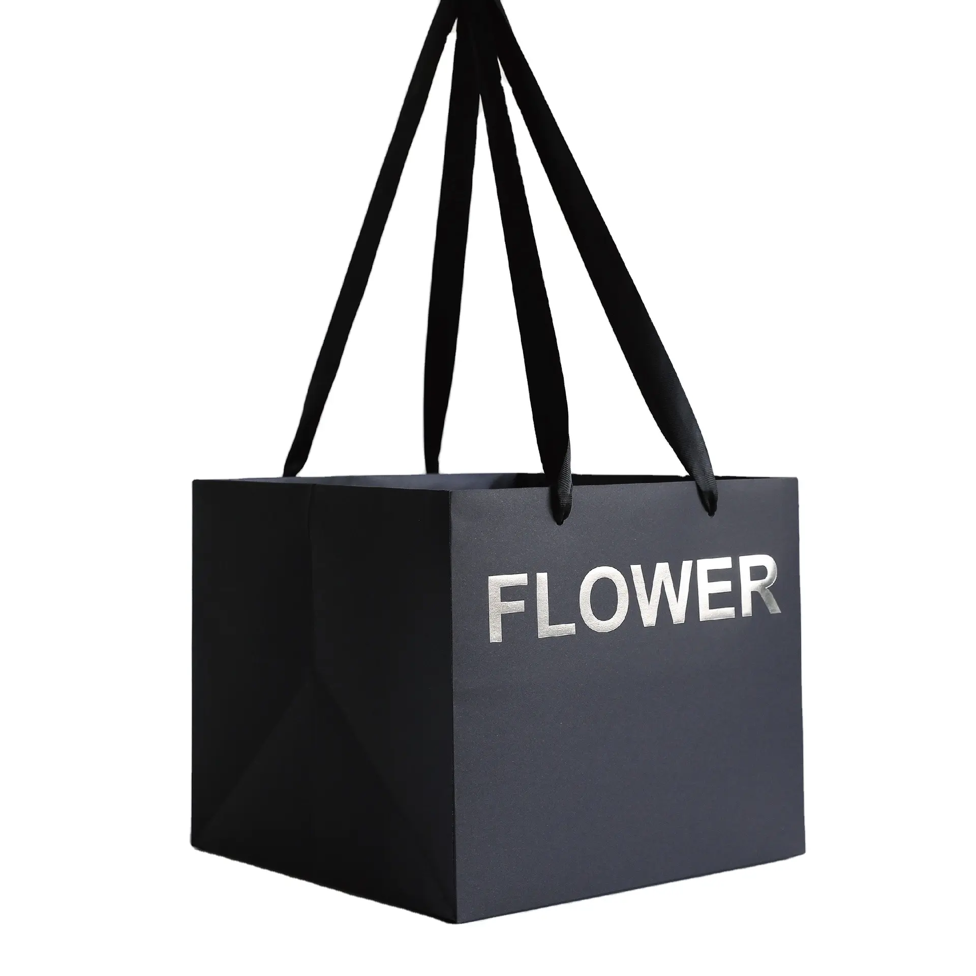 Custom Recycled Petite Petals in Paradise High, Quality Exotic Lovely Flower Paper Bags for Small Gift Giving/