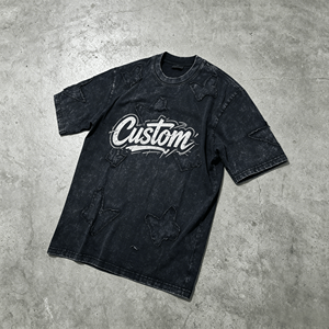 เสื้อยืดคอกลมโอเวอร์ไซส์แขนสั้นผู้ชายสไตล์สตรีทพิมพ์ลายตัวอักษรผ้าฝ้ายซักนุ่ม - Product Image 3