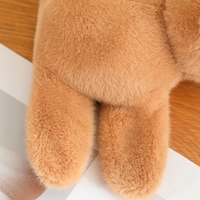 Peluche Capybara 20 cm en coton PP, Anneau de maintien de rideau, Hochet à main, Bracelet de poignet animal, Bracelet à claquer, Huggers