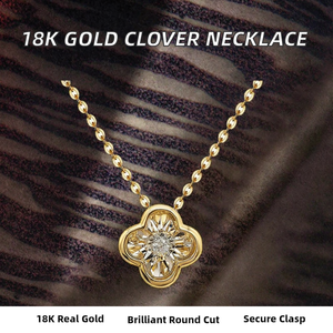 Nouveau design Collier pendentif fleur en or massif 18 carats avec diamant dansant tendance, cadeau, vente en gros, livraison directe - Product Image 2