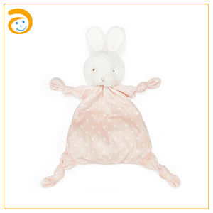 Copertina di Sicurezza per Neonati con Cucciolo e Coniglietto, Peluche Morbido a Pois, Coperta Calmante per Neonati - Product Image 4
