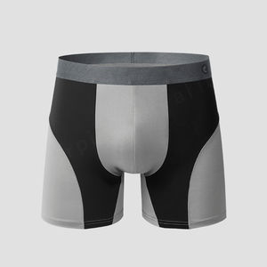 2024 nuevo diseño personalizado de secado rápido de los hombres de tiro medio ropa interior deportiva transpirable elástico tronco tejido de punto - Product Image 2