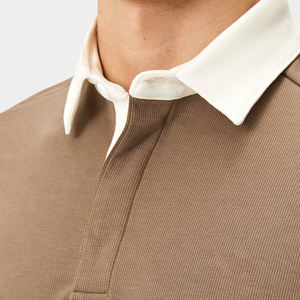 Polo de golf de rendimiento para hombre, mezcla de LICRA de poliéster con diseño de logotipo impreso personalizado para mejorar la movilidad - Product Image 4