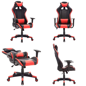 Kostenloser Versand Red Leather Chaise <span class=keywords><strong>Gaming</strong></span> <span class=keywords><strong>Chair</strong></span> 4D Armlehne Faltbare Liege mit Massage funktion für Home Office oder <span class=keywords><strong>Gaming</strong></span> - Product Image 2
