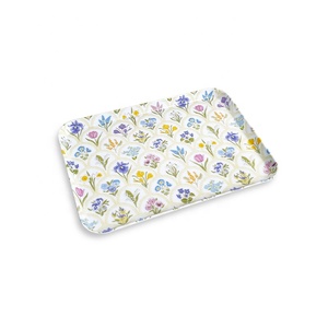 Bestwares Großhandel Anpassbares Rechteckiges Melamin-Serviertablett Frühlingsgemischtes Blumenmuster für Heim-, Hotel- und Restaurantgebrauch - Product Image 2