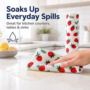 Rouleaux de chiffons microfibres jetables à séchage rapide personnalisés pour la cuisine, la vaisselle et la maison, 100% polyester, imprimés - Product Image 3