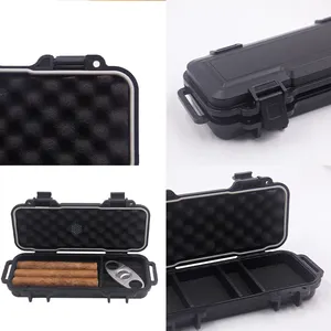 Factory Customization Waterproof Plastic Cigar Case Cigar Humidors Travel Portable Cigar Humidor With Foam