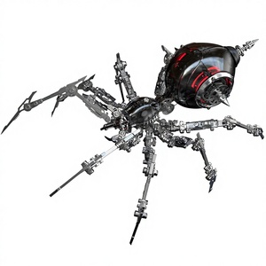Modèle d'araignée en métal à assembler, figurine d'insecte mécanique de haute précision à thème animal, jouet éducatif DIY en boîte - Product Image 2