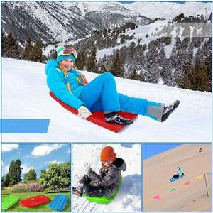 Toboggan <span class=keywords><strong>de</strong></span> traîneau <span class=keywords><strong>de</strong></span> neige en plastique durable pour des adultes d'enfants avec des poignées d'hiver <span class=keywords><strong>de</strong></span> corde <span class=keywords><strong>de</strong></span> frein - Product Image 5