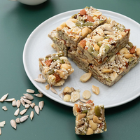 Amandes chinoises mélangées, croustillantes, grillées, salées, en carrés, bonbons aux noix, collation saine, vente en gros, directement de l'usine