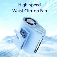 Ventilador portátil de cintura con clip, motor sin escobillas de 100 velocidades, pantalla digital, enfriamiento por hielo, para colgar en el cuello, de la fábrica AFY, gran oferta.