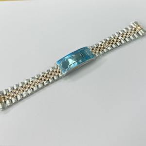 Correa de Reloj de Acero Inoxidable Sólido de 20 mm de Ancho con Hebilla de Ajuste Fino y Cierre Deslizante de Cinco Eslabones - Product Image 4