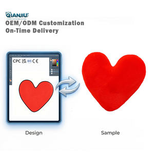 Bantal bentuk hati cinta warna Solid, rumah mewah bantal kantor bantal Sofa hadiah Hari Valentine - Product Image 1