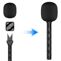 Microphone Lavalier Sans Fil Portable avec Conception en Bâton pour Interviews et Reportages Extérieurs Connecteur Type C