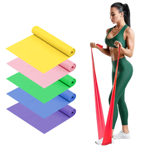 Bandes de Yoga en Gros, Bandes <span class=keywords><strong>Élastique</strong></span>s de <span class=keywords><strong>Sport</strong></span> pour Étirements, Bandes de Résistance Longues en TPE pour Fitness, Exercices, Yoga, Pilates, Étirements - Product Image 1