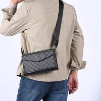 Sacs pour hommes, style business décontracté, imperméables, en cuir PU, bandoulière