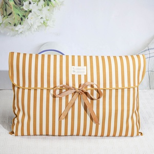 Personalized Label Custom Digital Cotton Twill Dust Bag Natural Stripe Cotton Flap Clothes Shoe Handbag Hair <strong>Envelope</strong> Dust Bag - Product Image 1