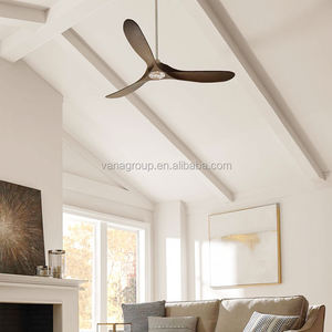 Ventilateur de plafond de 60 pouces de marque supérieure <span class=keywords><strong>2021</strong></span>, noir mat, ventilateur de plafond de 72 pouces, longue tige de descente, pales de ventilateur de plafond en bois - Product Image 6