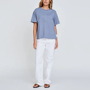 Женская футболка с контрастной панелью - Product Image 4