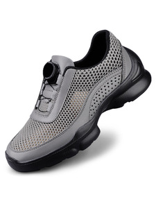 Zapatos para caminar con malla hueca, zapatillas con hebilla giratoria automática, parte superior ventilada, suela antideslizante para caminatas al aire libre en temporada cálida - Product Image 3