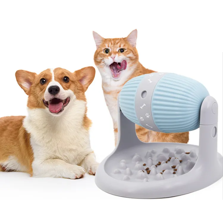 Pet Cat Dog Treat Dispenser Slow Feeder Roller Interactive Dog Treat Toy