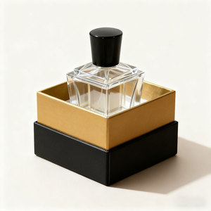 Chai xịt nước hoa thủy tinh pha lê vuông độc đáo, sang trọng, tùy chỉnh 60ml, nắp đen - Product Image 2