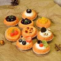 Gesimuleerde Eiertaart Model Pu Nep Broodcake Snack Eten Dessert Faux Model Diy Macau Portugeese Taartwinkel Decoratie Cadeausleutel