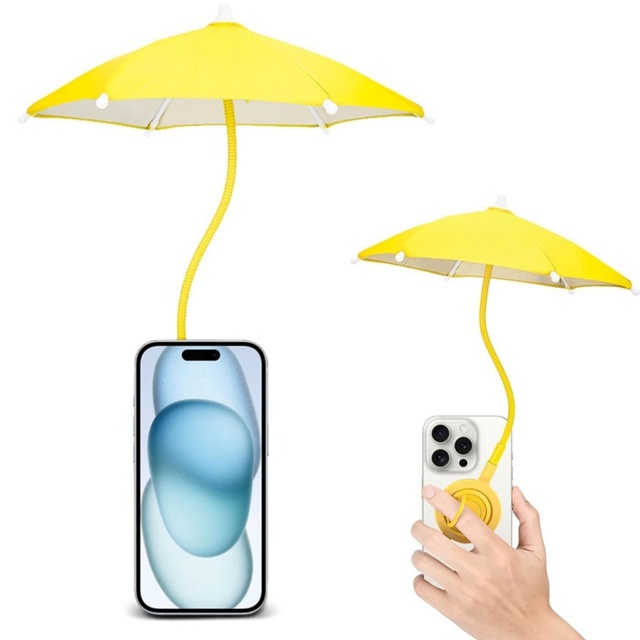 Anti-Glare Modern Business Gifts Phone Umbrella 25cm Diameter Manual Magnetic Sticker Ring All Smartphones Sun Protection