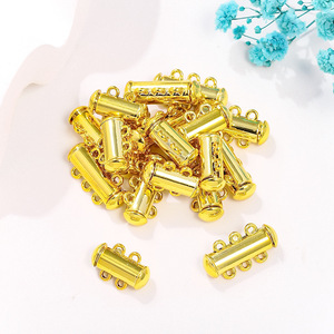 14K Gold Plated <b>Copper</b> Rectangle Magnetic Clasp For <b>Bracelet</b> Making DIY Beading Accessory - Product Image 3